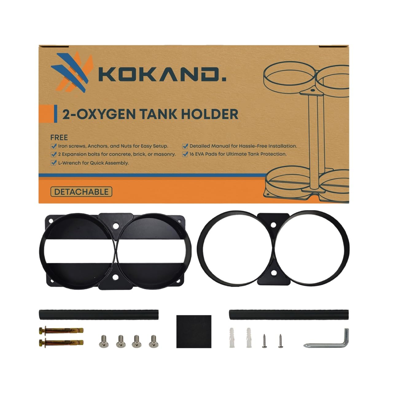 KOKAND transport oxygène portatif, stockage compact lors des voyages.