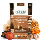 Kokora 7 champignons mocha, boisson crèmeuse pour énergie stable et concentration
