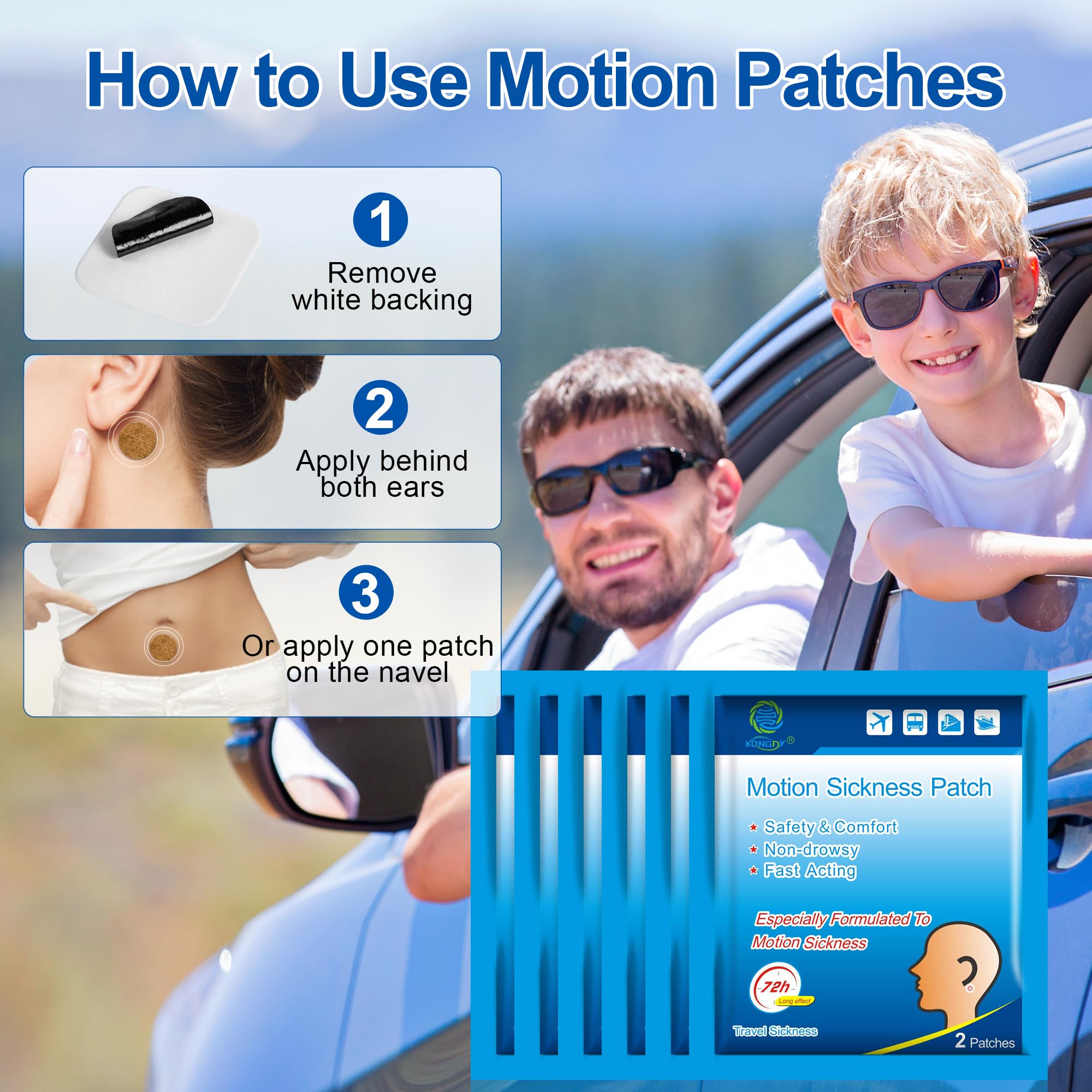 KONGDY patch rapide, efficacité longue durée jusqu’à 3 jours.
