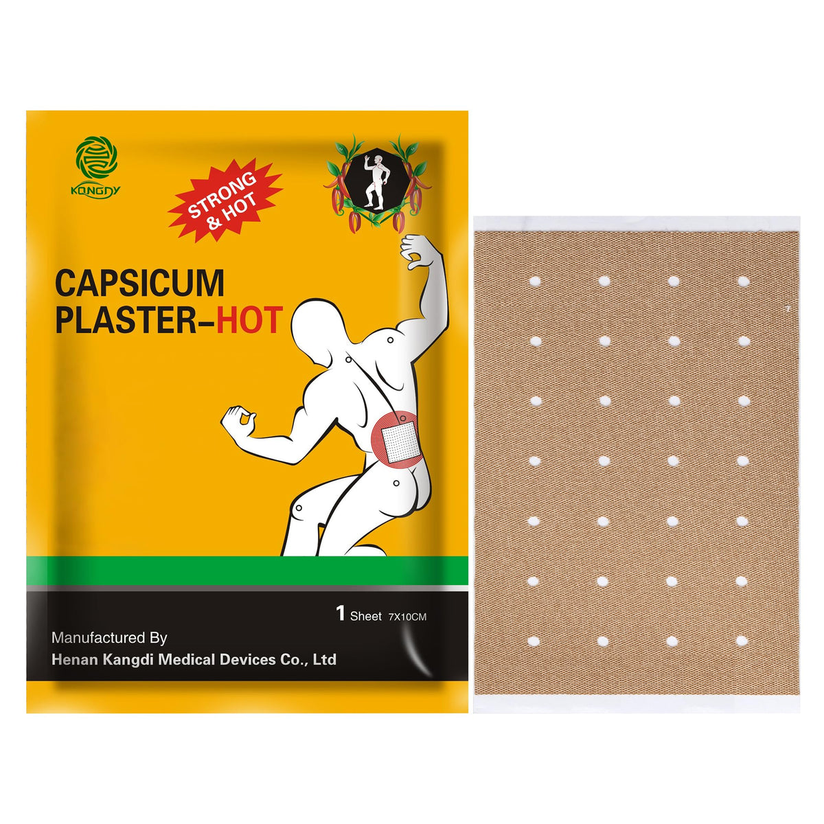 Pansements capsaicine KONGDY 7x10 cm, application précise et pratique