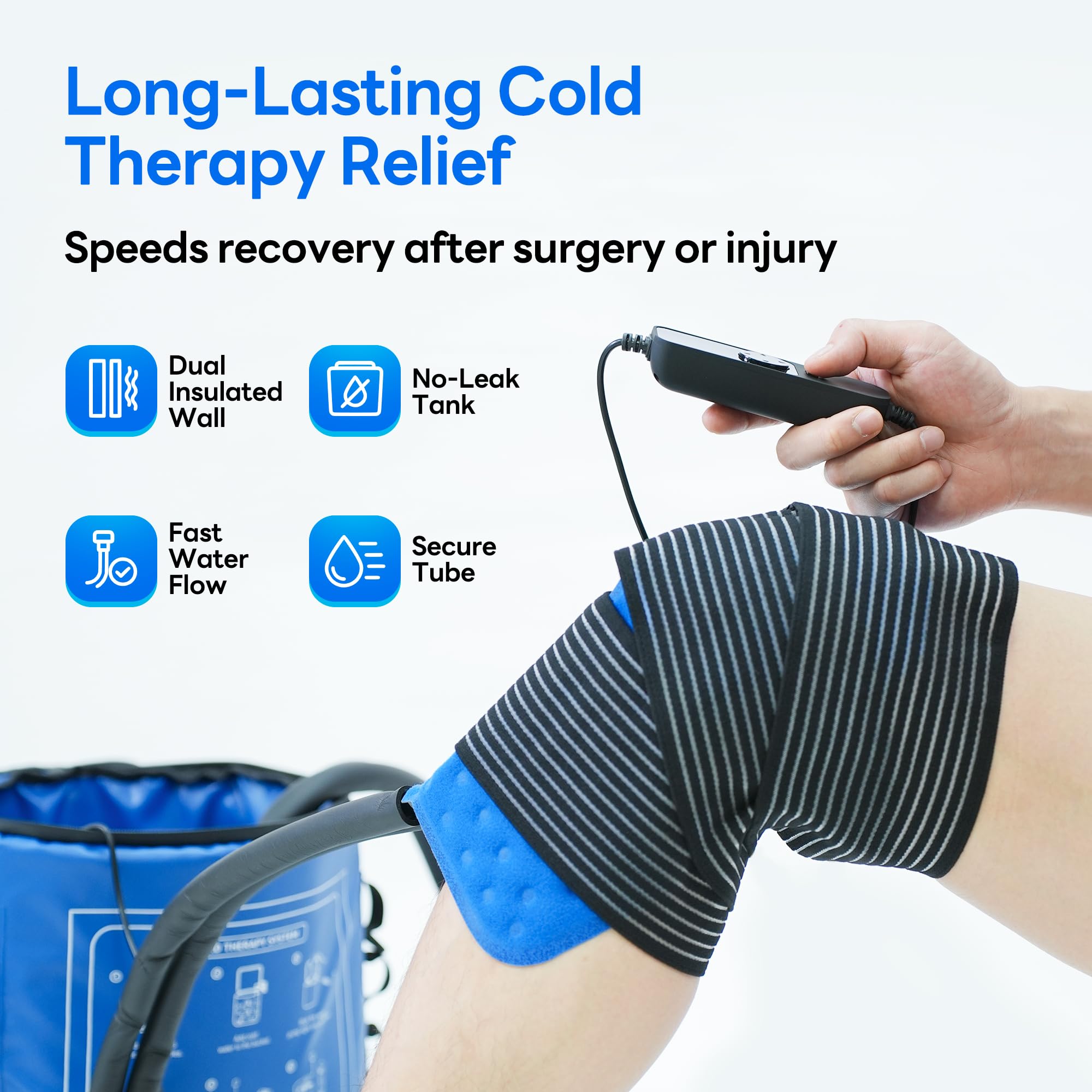 KONGZEE wrap genou epaule compression, soutien confortable pendant la cryothérapie.