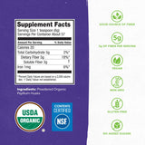 Étiquette biologique sur Konsylium Psyllium Husk Poudre certifiée biologique