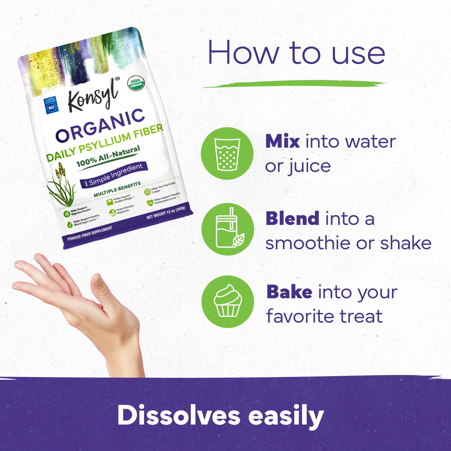 Utilisation de Konsyl Psyllium Husk Poudre dans une pâtisserie keto