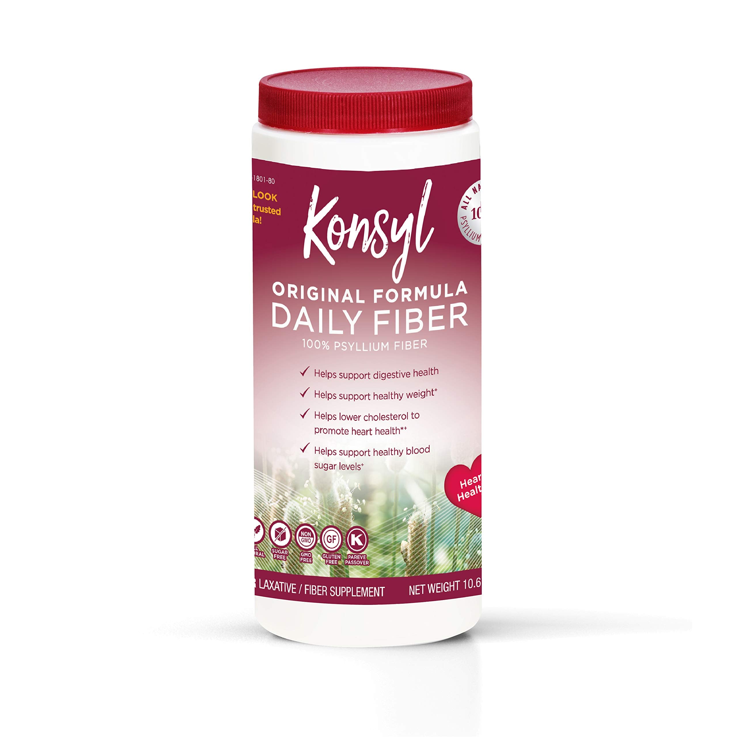 Konsyl Psyllium Original en poudre dans son emballage, fibre naturelle pour le quotidien.