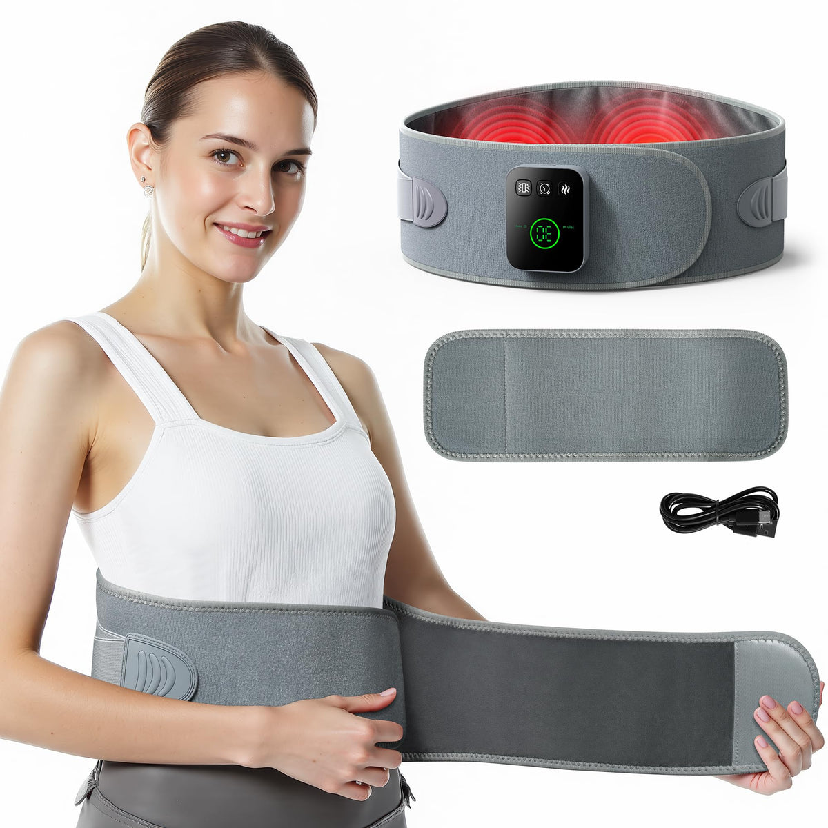 Koonie ceinture chauffante dos 47-57 pouces pour confort portable.