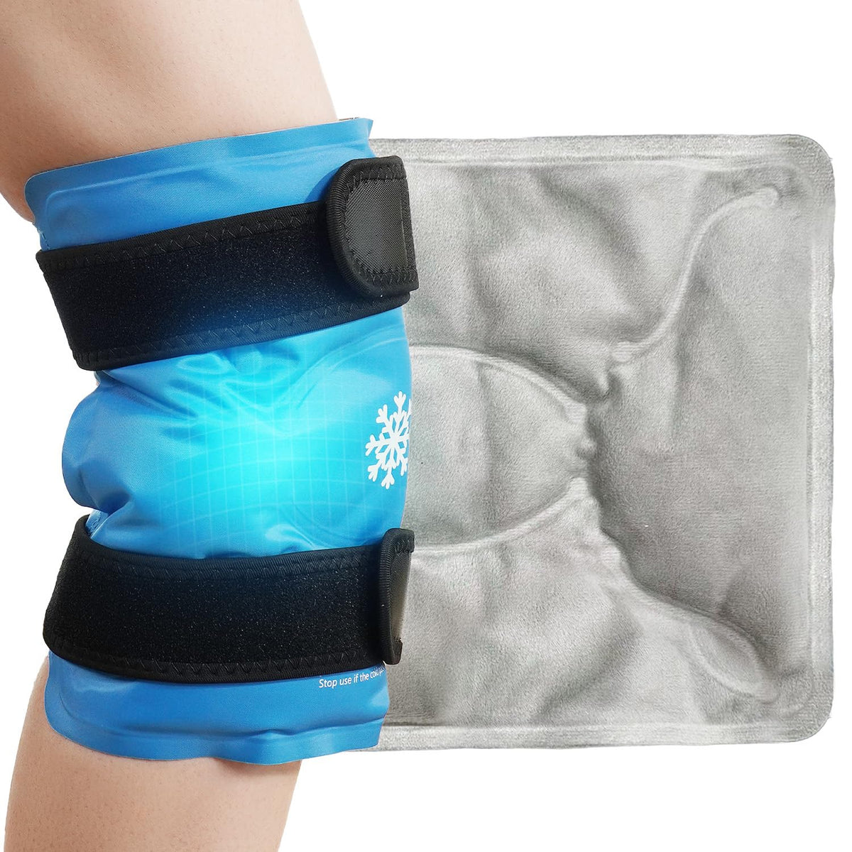 Koonie compresse gel genou grande taille pour une couverture complète et confortable