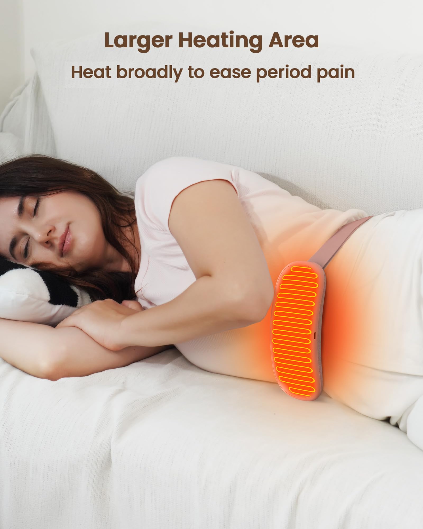 Koonnie réchauffement rapide en 2 secondes soulageant les tensions menstruelles.
