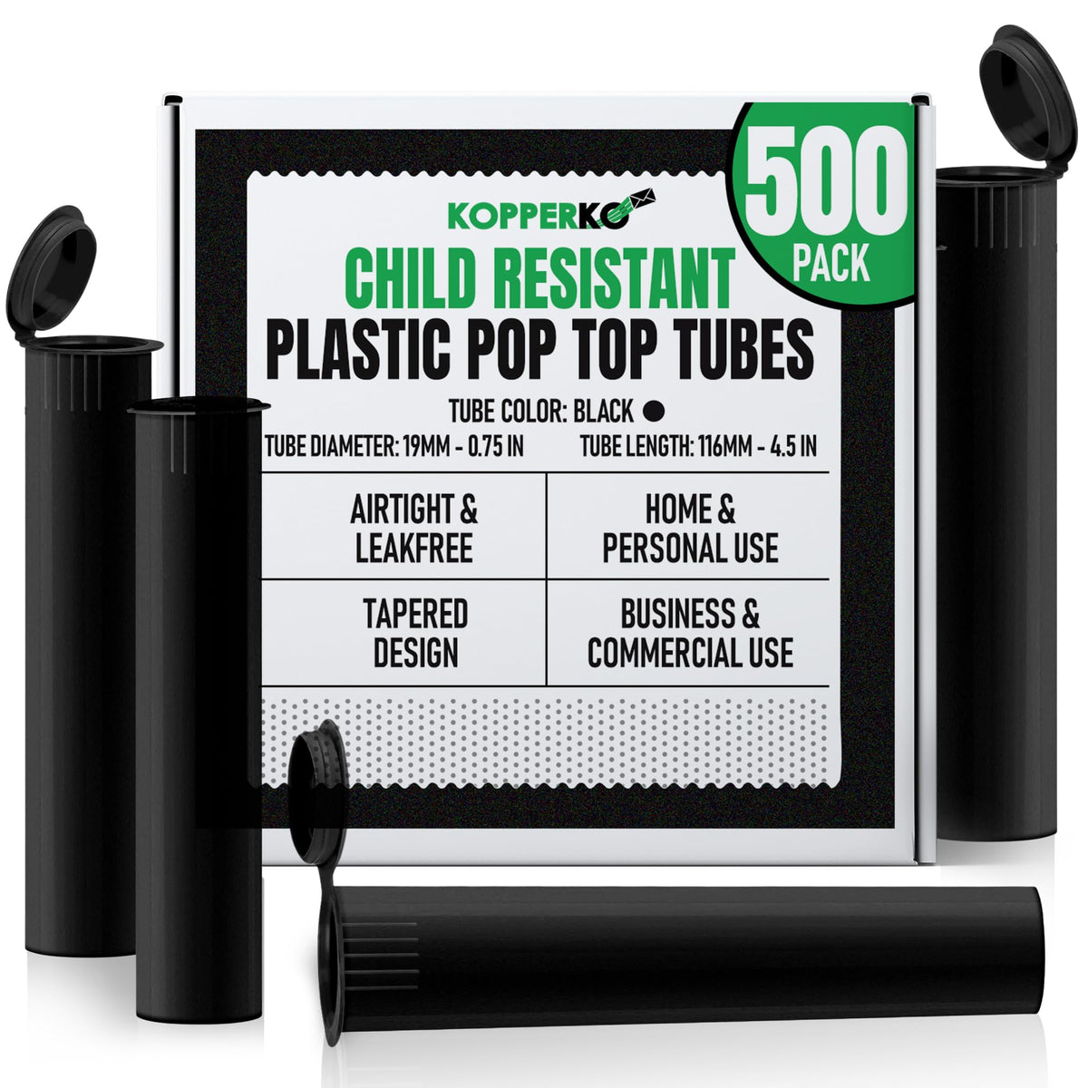 Kopperko tube pilule 116mm: rangement discret pour pilules et petites épices en voyage.