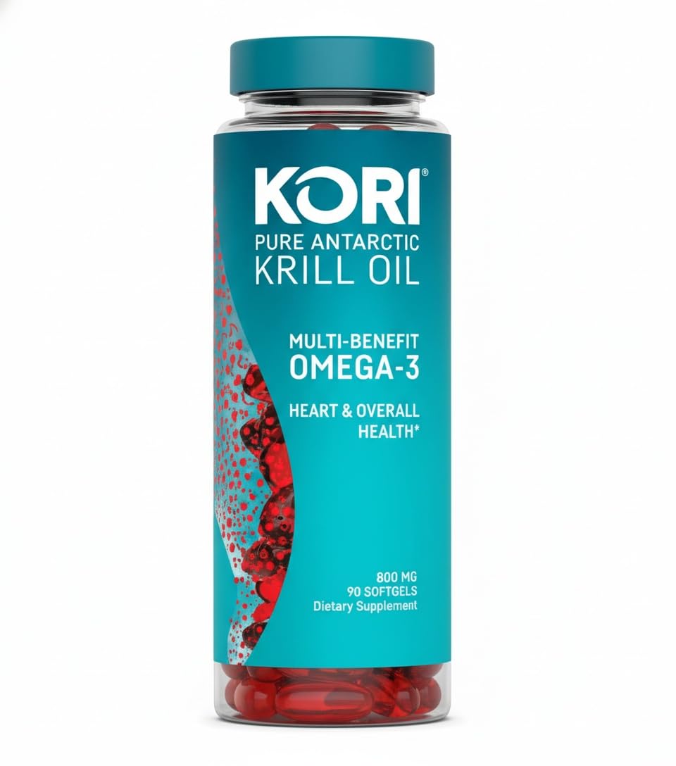 Kori Krill Omega 3, bouteille huile omega-3 pour absorption potentielle