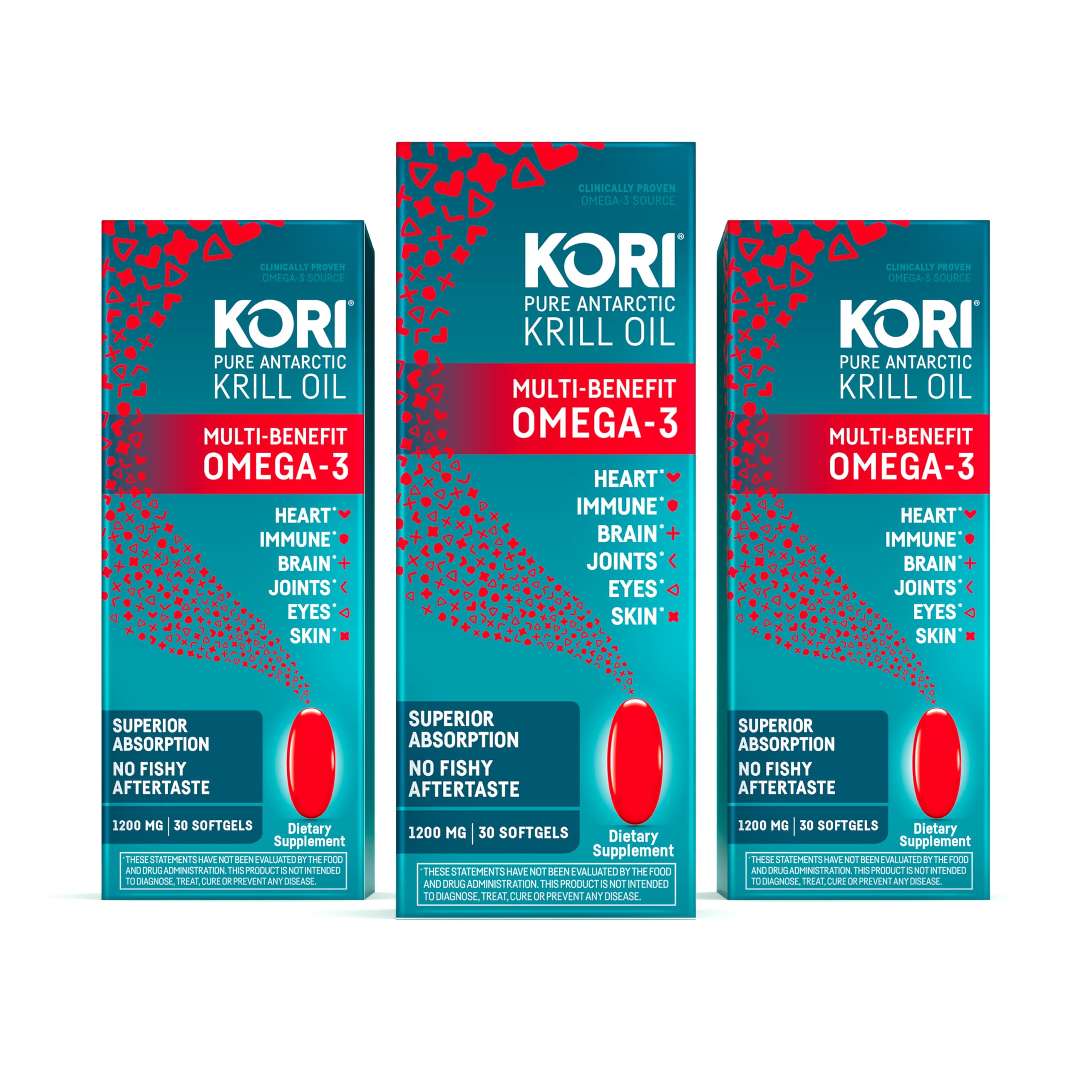Kori Krill huile oméga-3 en bouteille pour une absorption potentiellement améliorée.