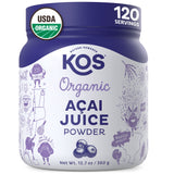 KOS Poudre d'acai biologique en pot, idéal pour smoothies riches en antioxydants