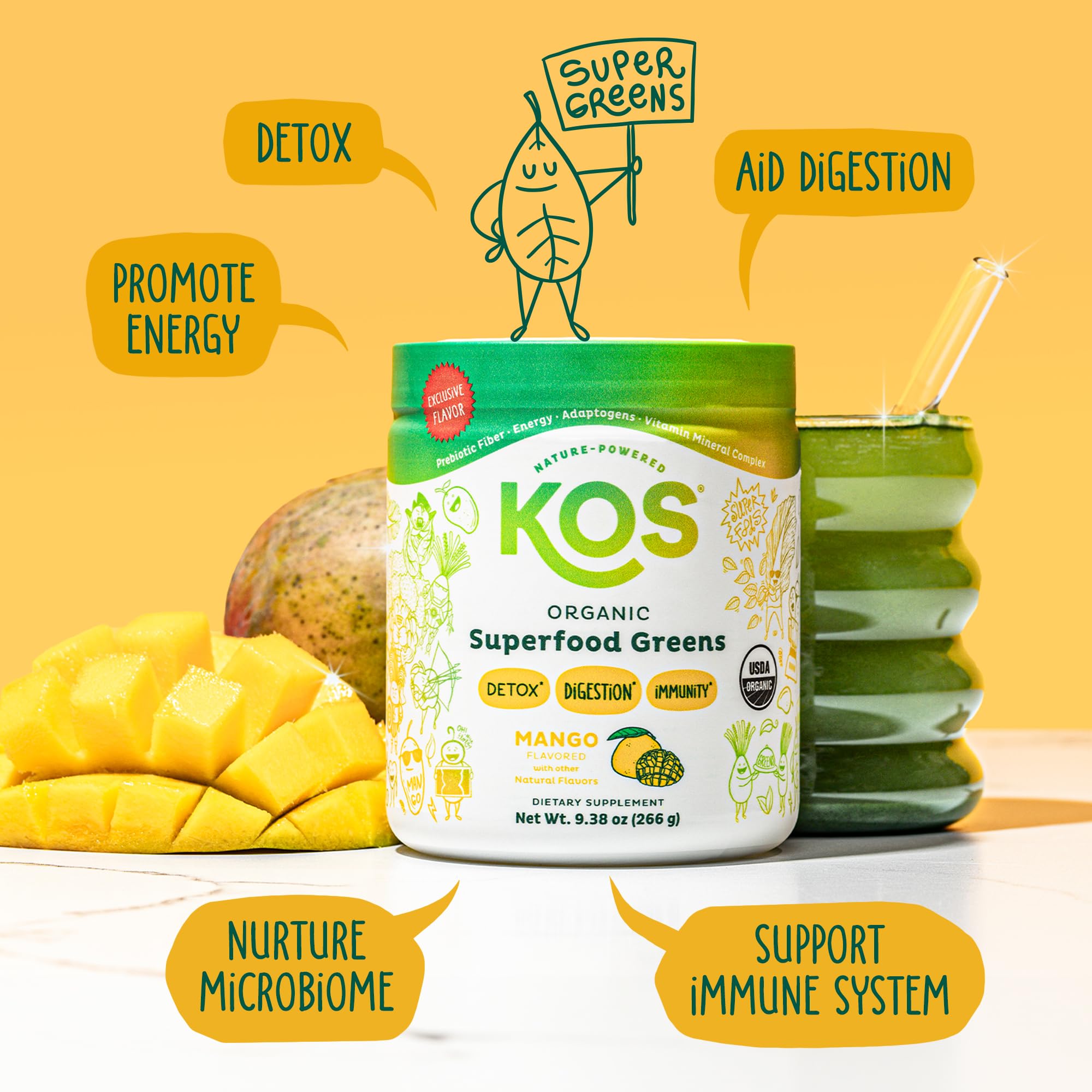 KOS Greens dose-cuillere, pratique pour mesurer une portion équilibrée