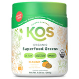 KOS Greens dans un verre, goût mangue rafraîchissant pour le matin