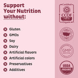 Pancakes roses préparés avec Kos Poudre Betterave Bio
