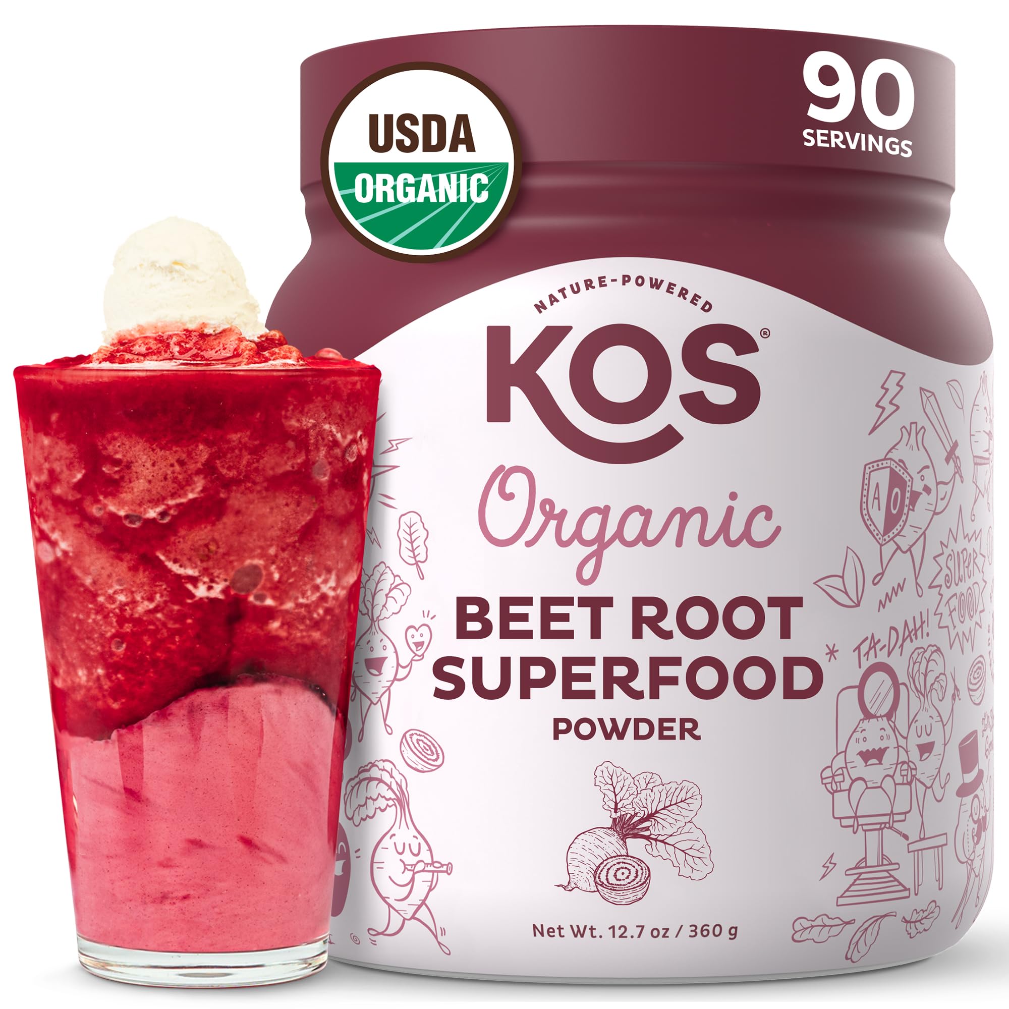Kos Poudre Betterave Bio dans emballage pratique pour un usage quotidien