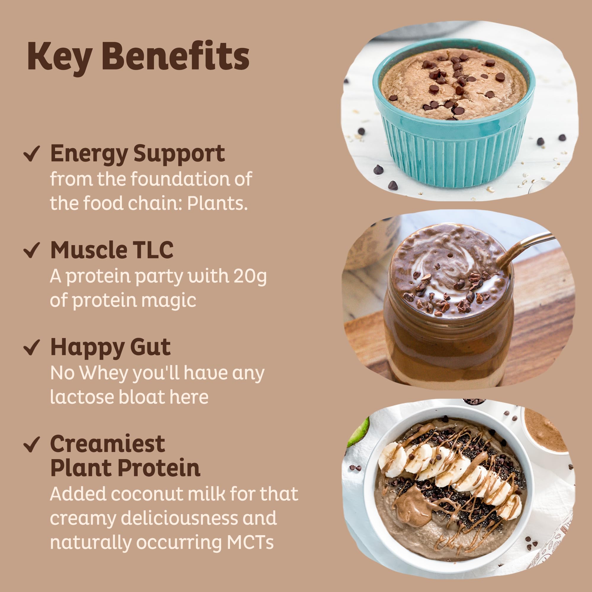 KOS protéine vegan chocolat — mélange prêt pour smoothie nourrissant