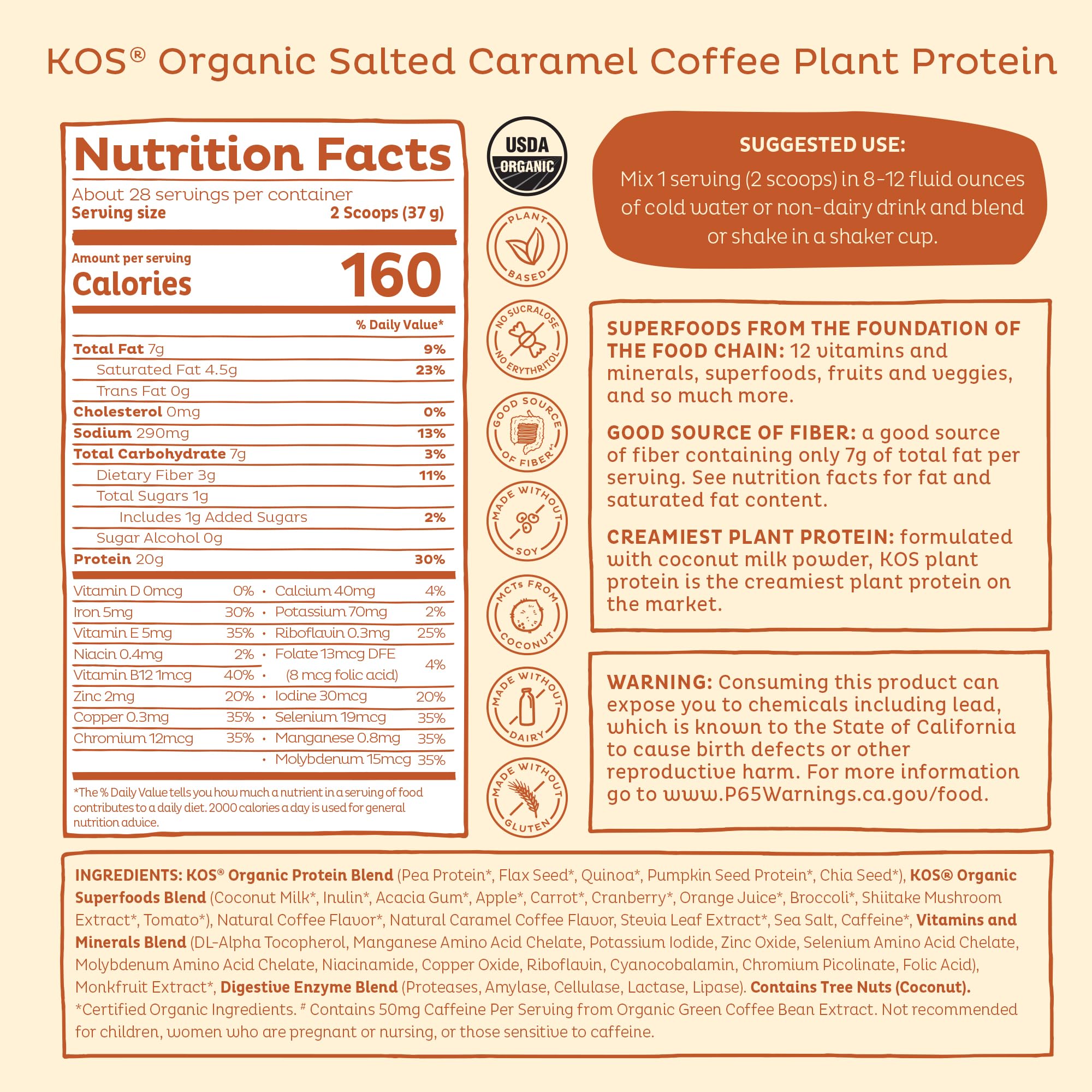 KOS Protéine Végane préparation smoothie rapide et pratique.