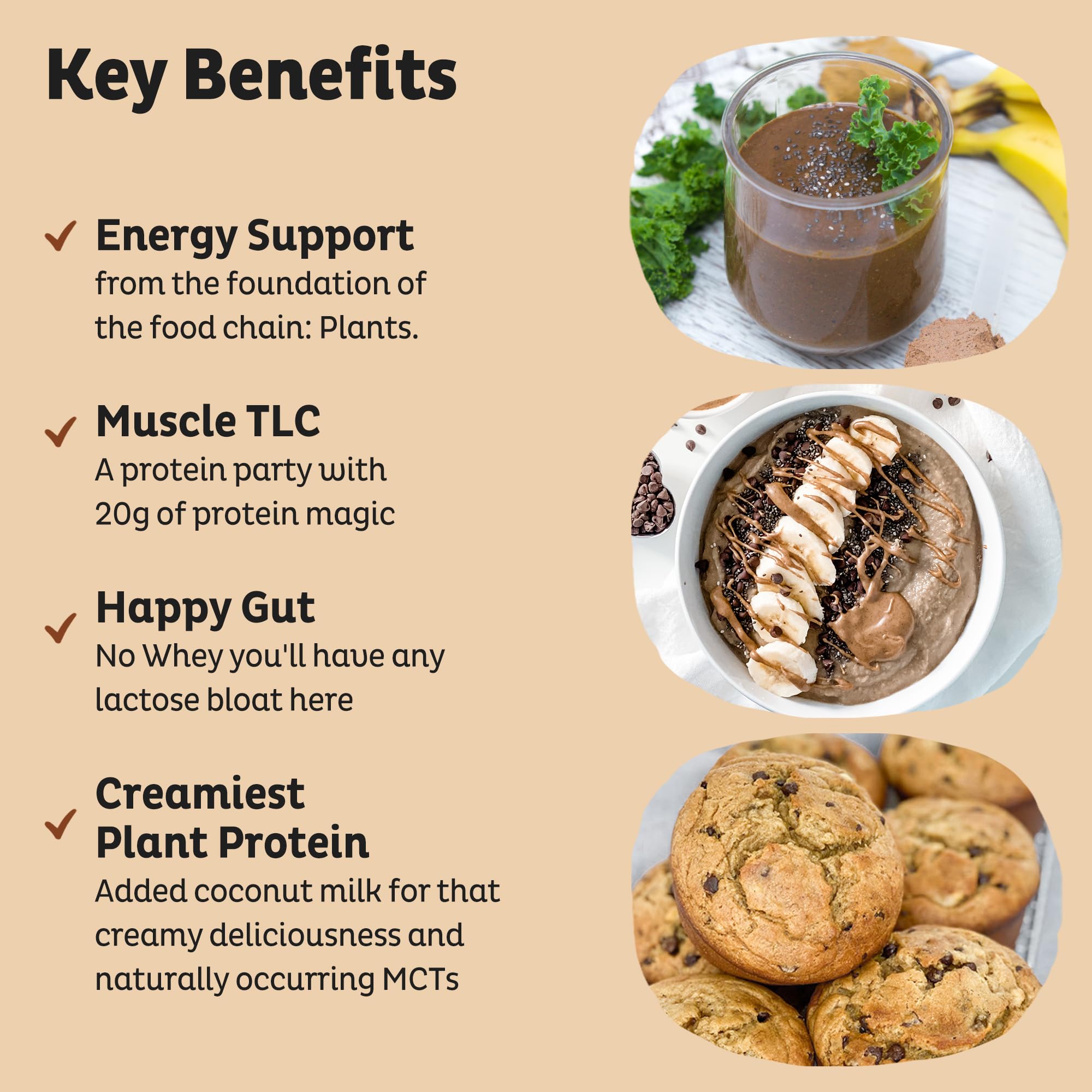 Kos Protéine Végan Chocolat Beurre Cacahuète — bol de petit-déjeuner nutritif.