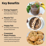 Kos Protéine Végan Chocolat Beurre Cacahuète — bol de petit-déjeuner nutritif.