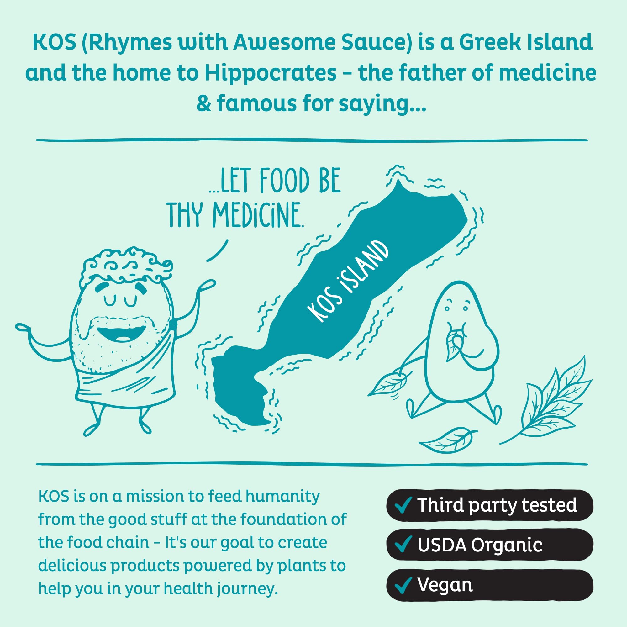 Phytonutriments de KOS Spiruline en poudre, usage facile et sain.