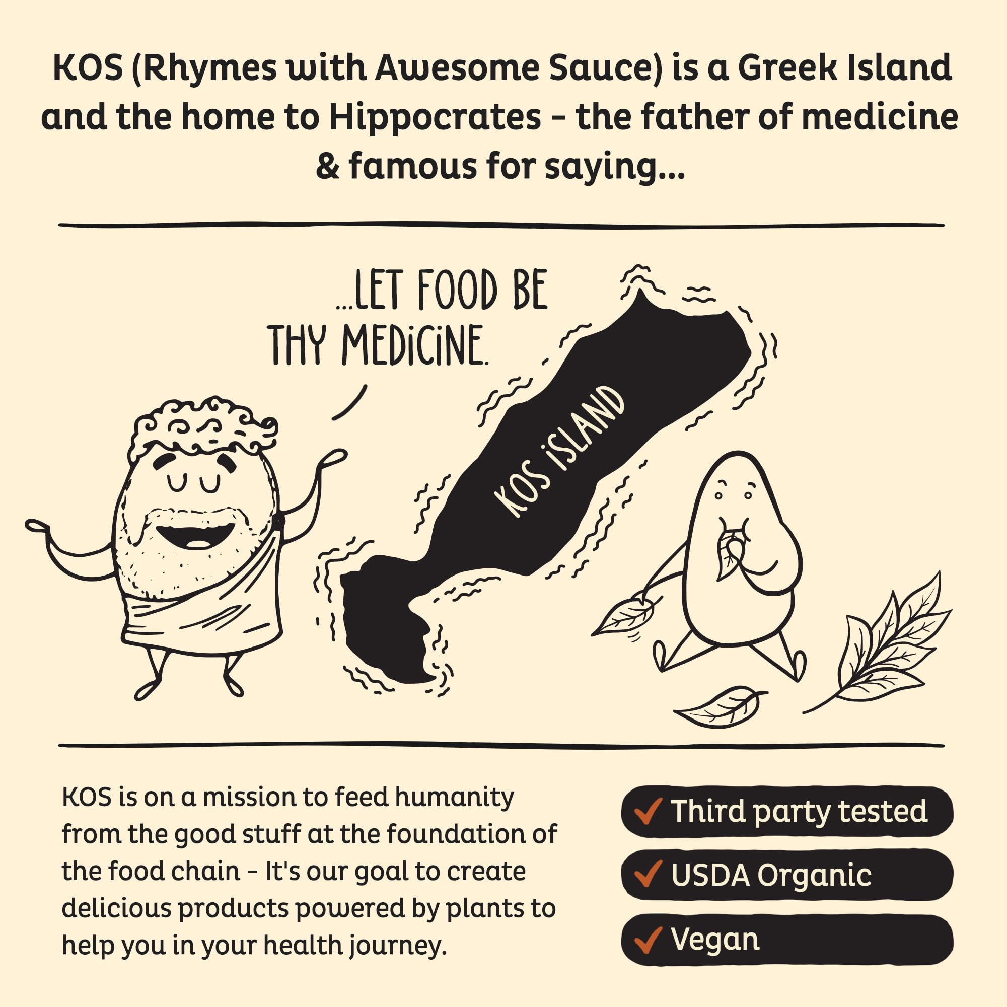 Kos protéine vegan en poudre: substitut de repas équilibré.