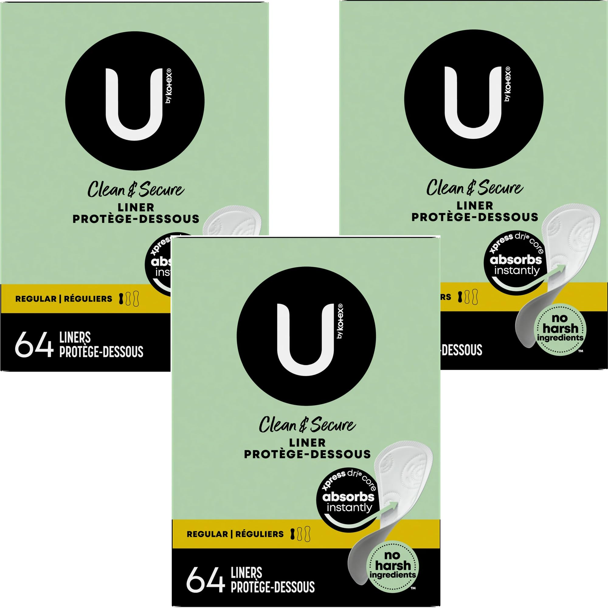 Kotex Lightdays Regular dans sa boîte pour une utilisation pratique et économique.