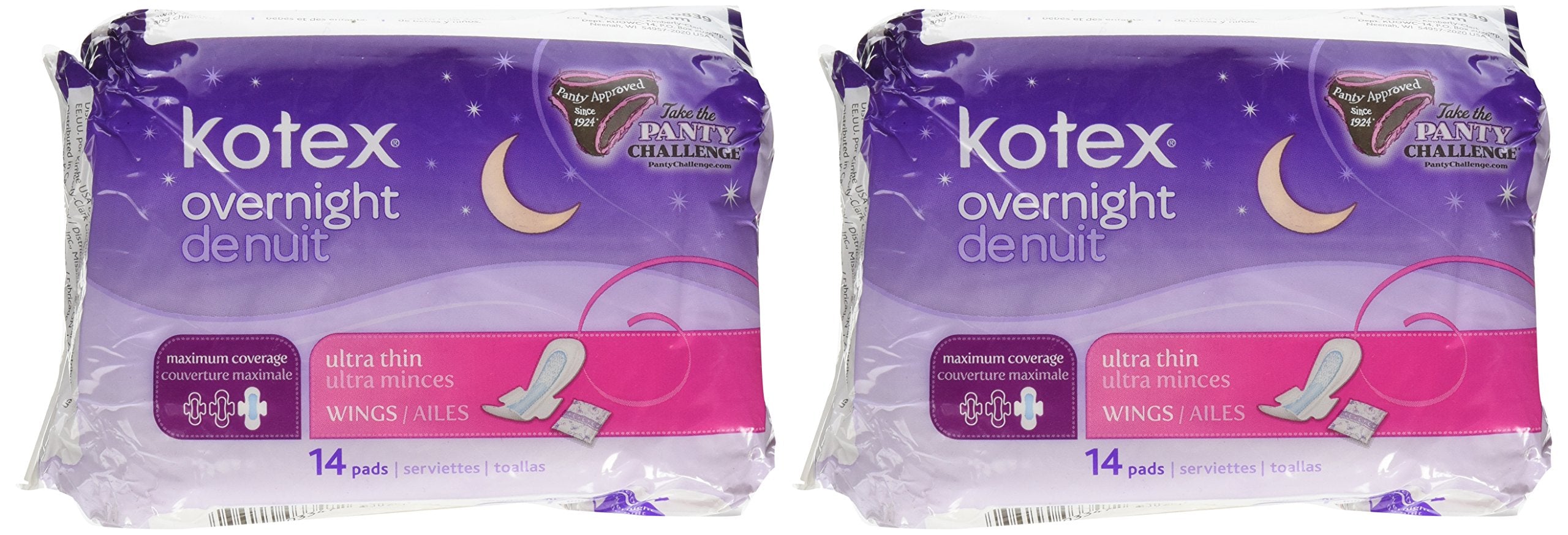 Kotex Nuit – couverture maximale avec ailes pour une protection nocturne durable