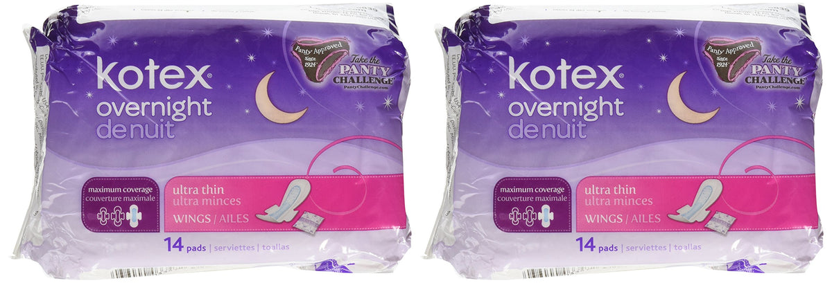Kotex Nuit – couverture maximale avec ailes pour une protection nocturne durable