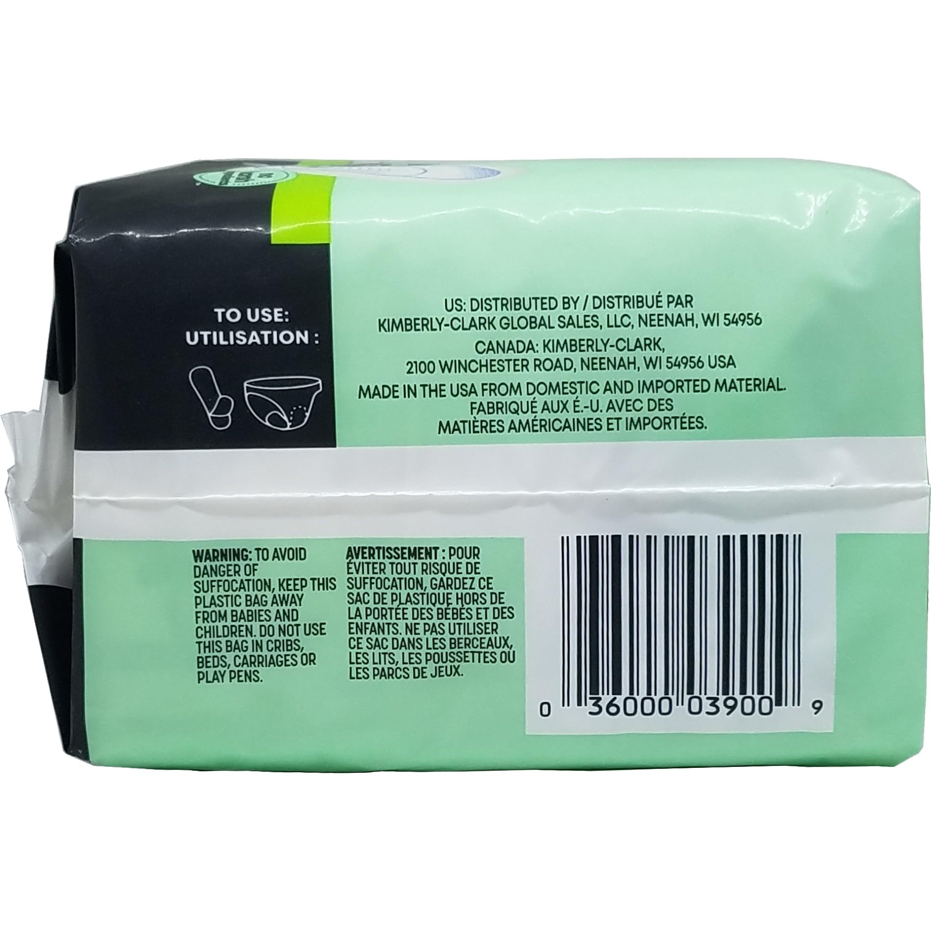 Kotex Security Ultra Thin Pads Long – noyau 3D Capture Core pour absorption rapide