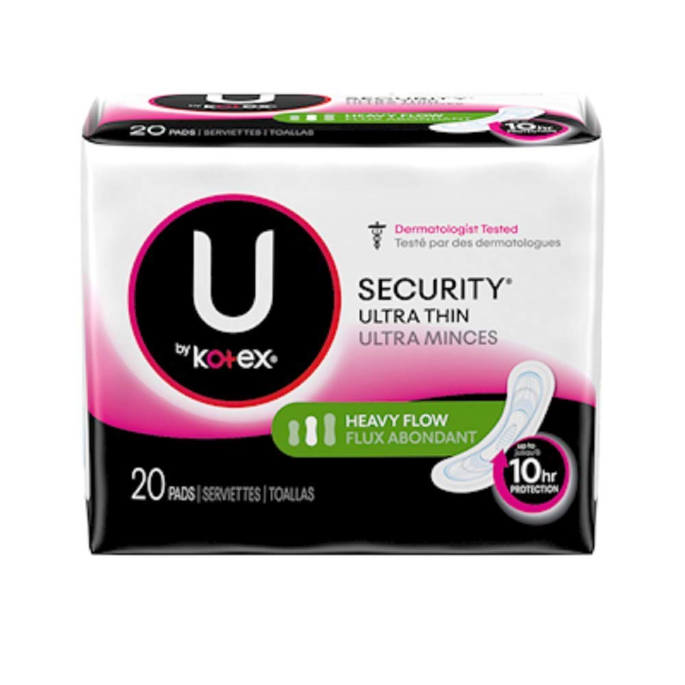 Kotex Security Ultra Thin Pads Long, serviette hygiénique ultra-fine et absorbante pour flux abondant