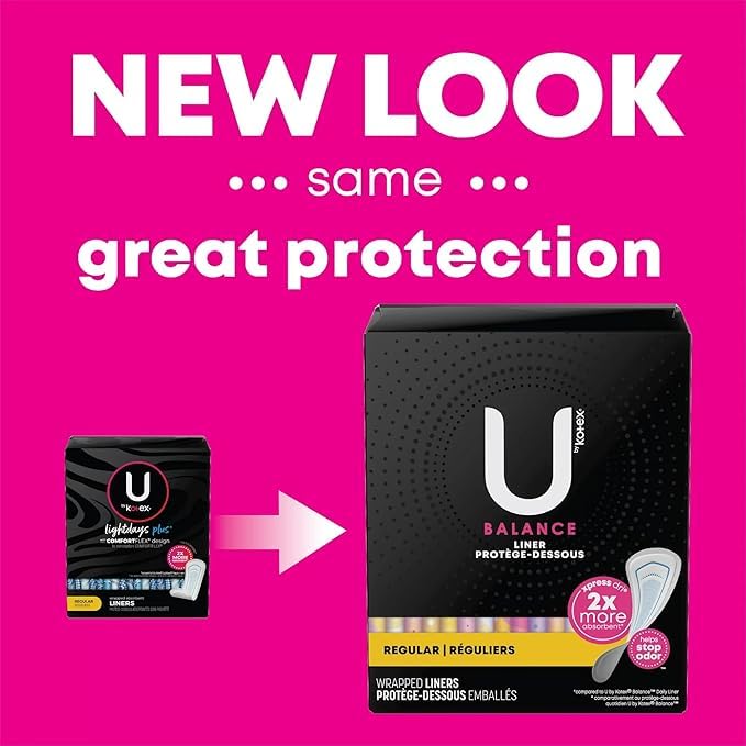 Kotex U par Curves Lightdays Plus protège-slips ultra-fin, confort discret au quotidien.