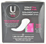 Kotex U protège-slips minces, emballage compact, rangement facile dans le sac.