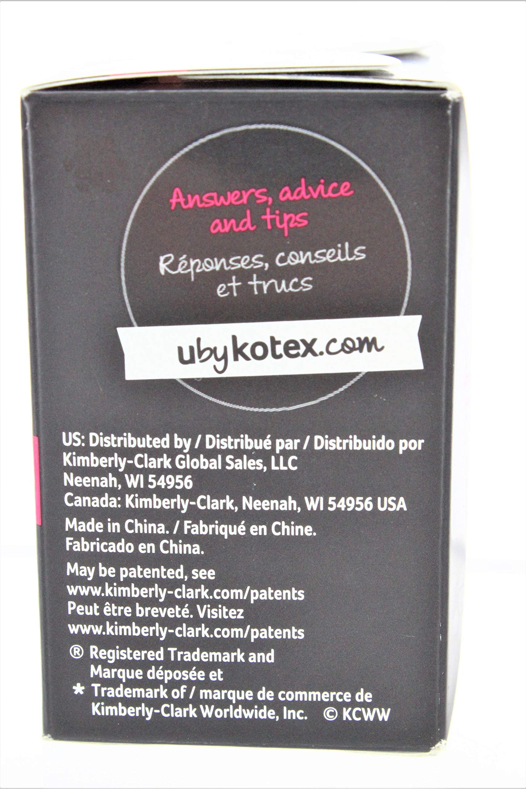 Kotex U protège-slips minces, texture douce offrant une sensation légère.