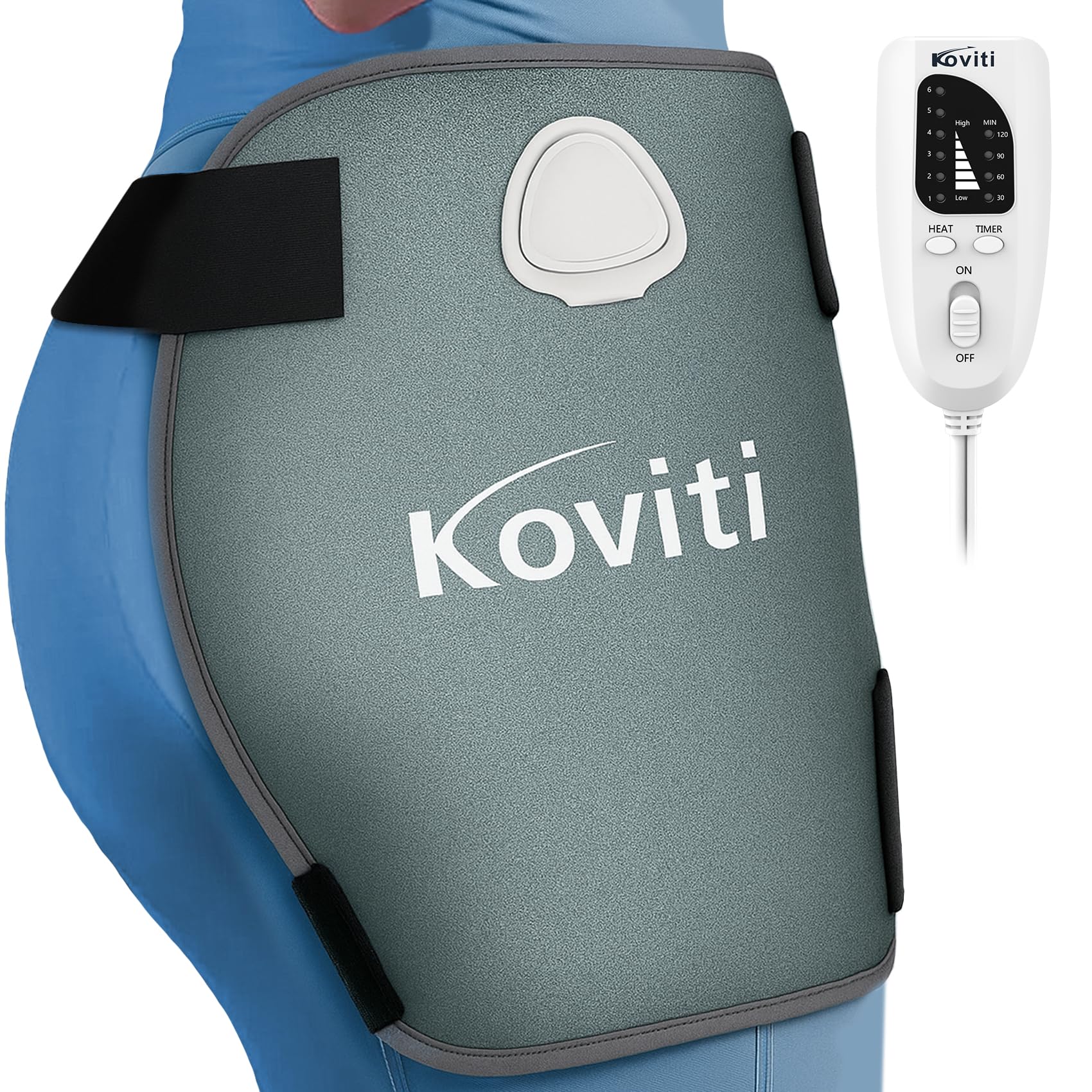 Koviti ceinture thermique hanche double-face: maintien sûr et chaleur ciblée.
