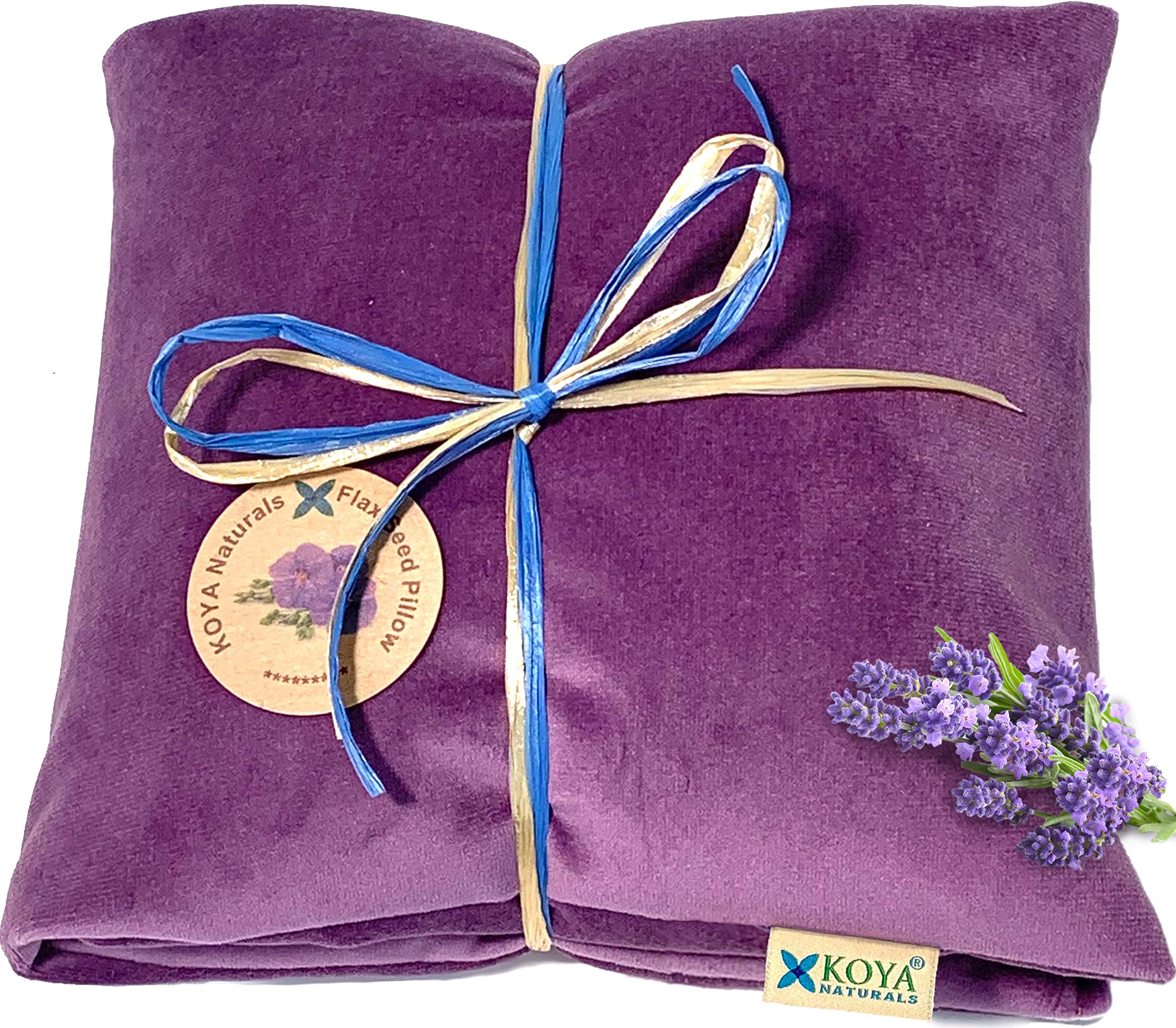 KOYA Naturals coussin-chauffant velours lavande offre chaleur enveloppante