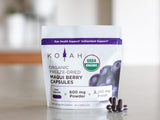 KOYAH logo et emballage bio, image de marque naturelle.