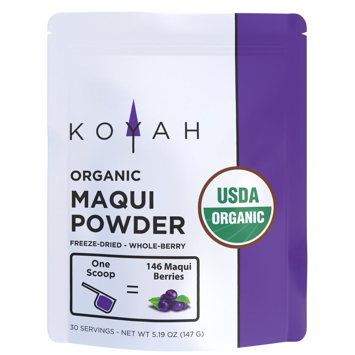 KOYAH Maqui Bio: poudre-maqui-bio, idéale pour smoothies riches en nutriments.