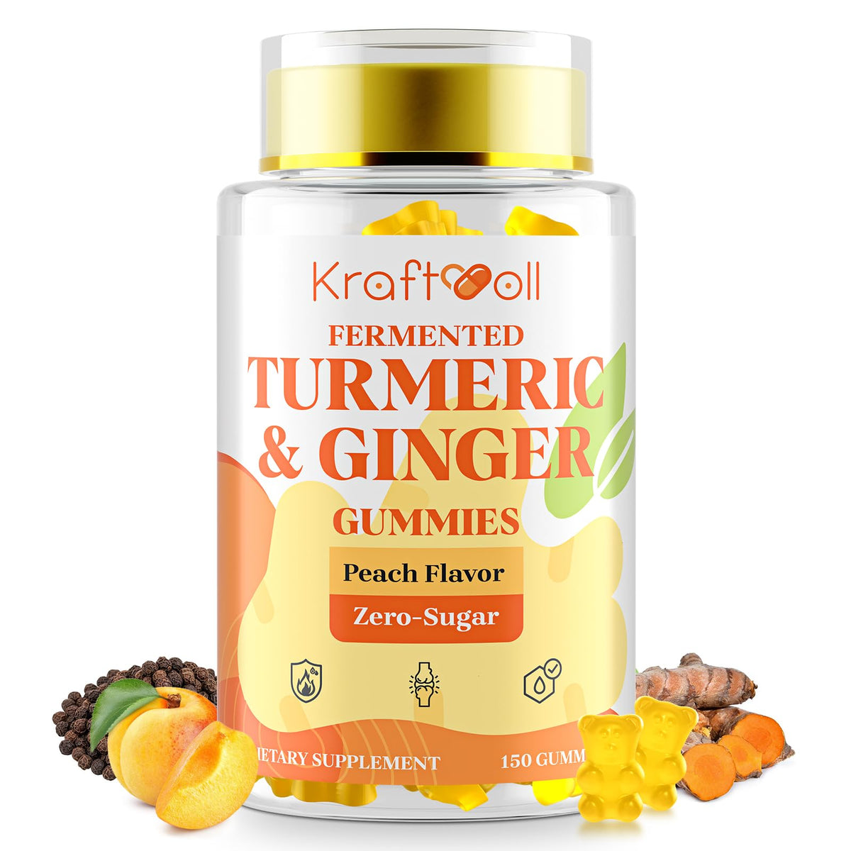Gommes Kraftvoll curcuma gingembre en boite, douceur pratique pour la mobilite au quotidien