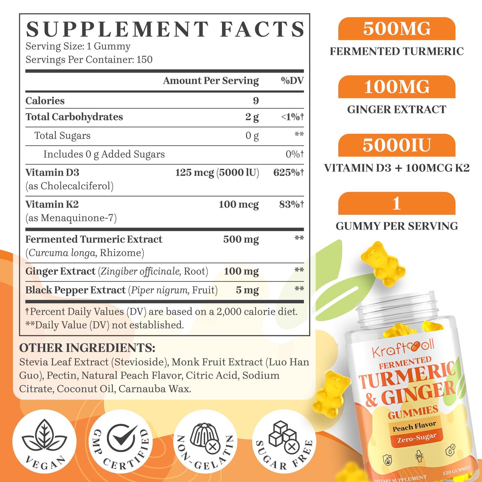 Emballage ouvert Kraftvoll curcuma gingembre, dose facile pour demarrer la journee