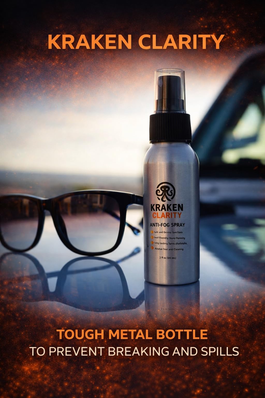 Kraken Clarity application-vaporisateur nettoie lentilles sans traces