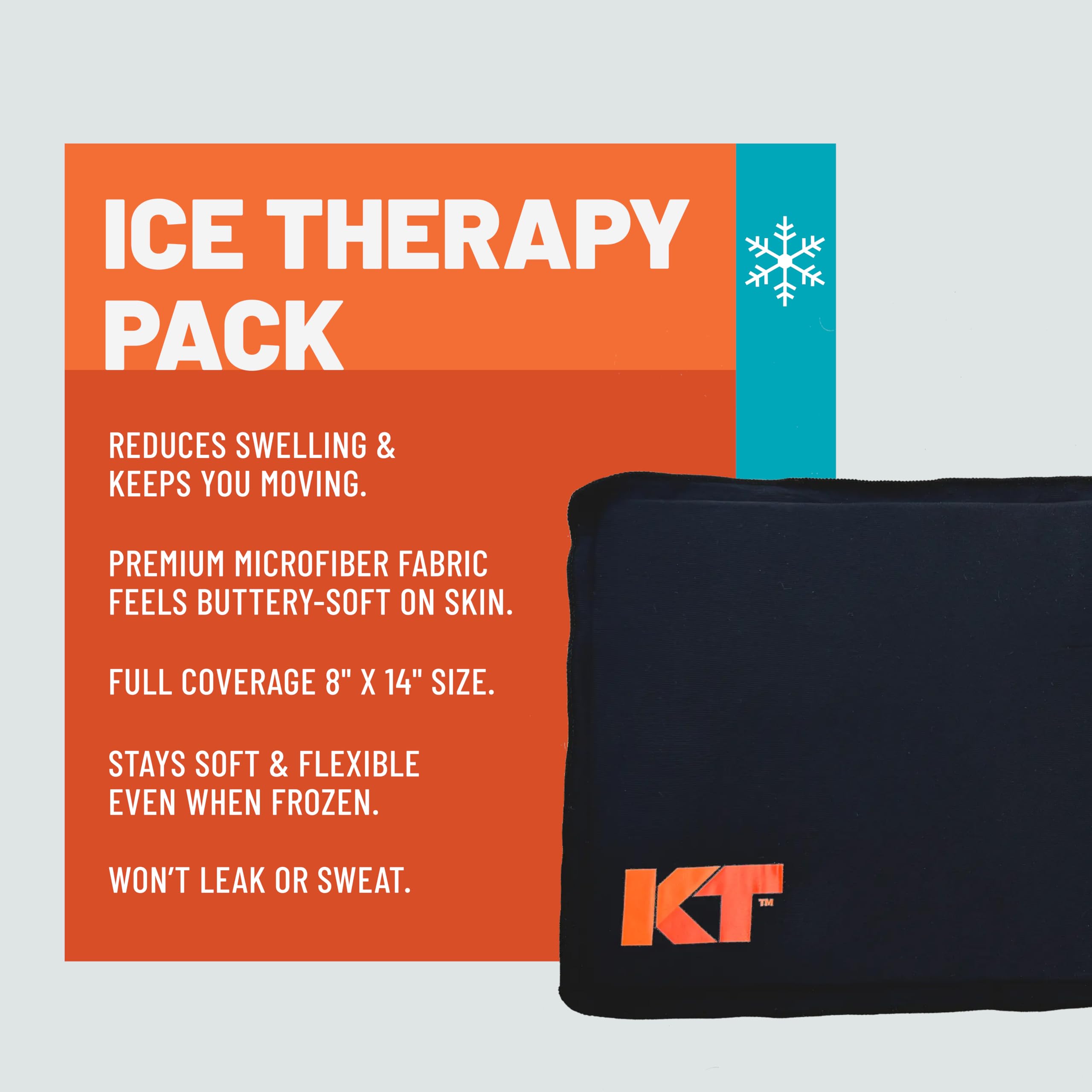 KT Health Pack glace sur les genoux, large surface couverte pour les articulations