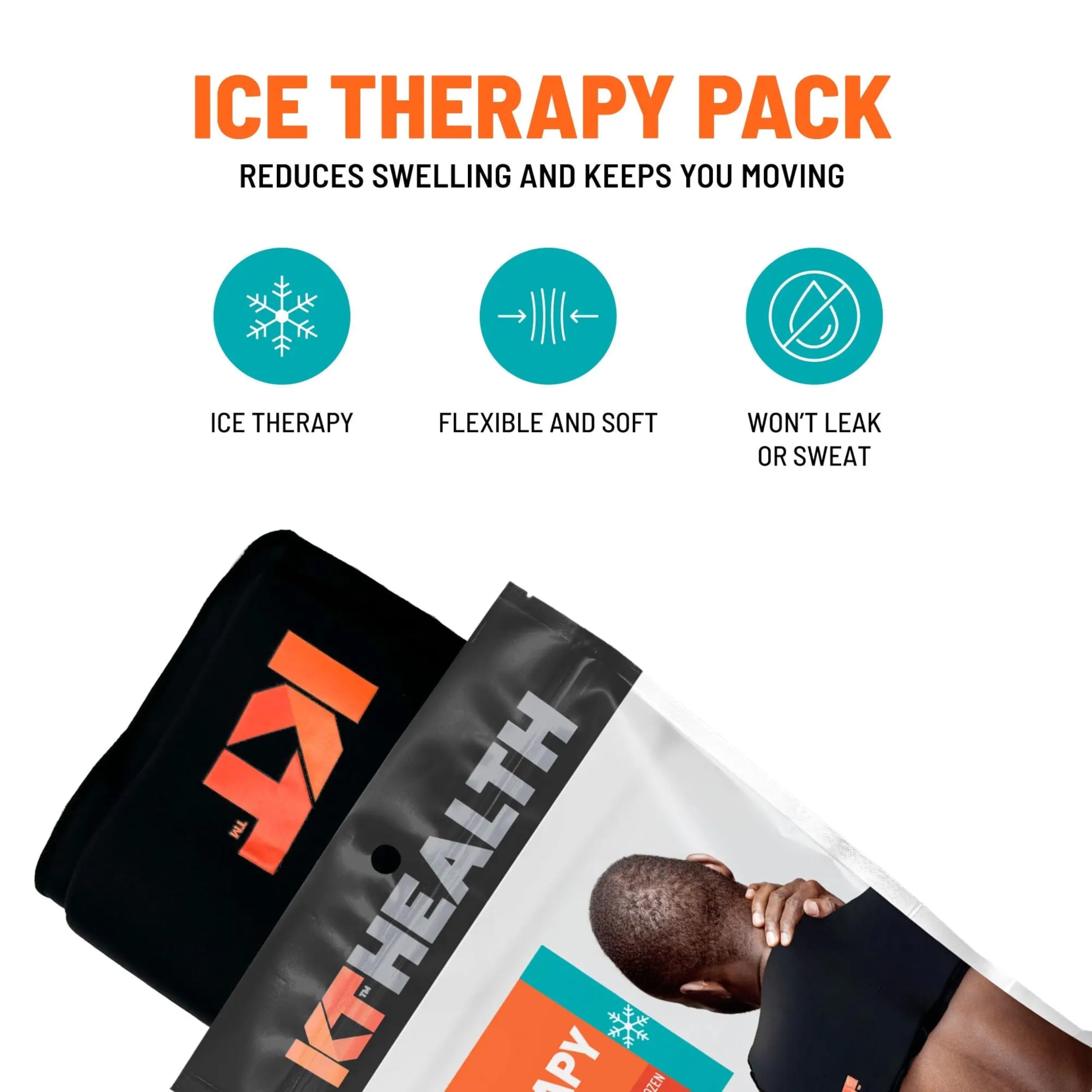 KT Health Pack glace, tissu microfibre doux et confort sur la peau