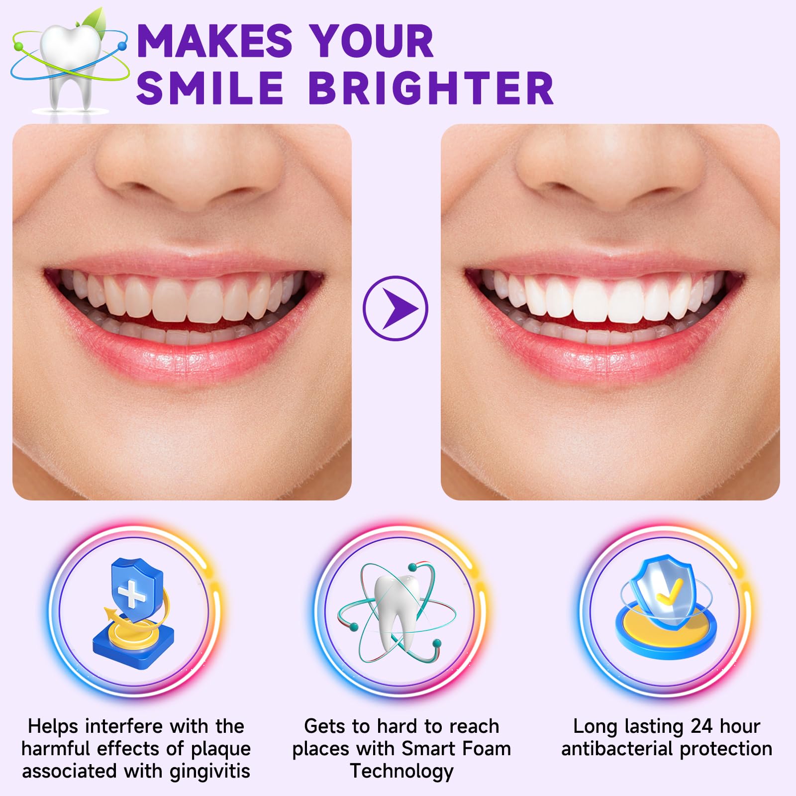 Ktintar utilisation du soir après le brossage habituel pour un sourire plus lumineux.