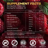 Conditionnement vegan et sans OGM, gommes kukaly créatine-framboise.