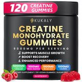 Gommes kukaly créatine framboise en bouteille, soutien énergétique potentiel et récupération.