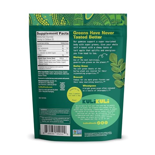 Texture douce des bonbons moringa Kuli Kuli pour plaisir sain