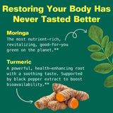 Ingrédients moringa et curcuma Kuli Kuli, nutriments naturels pour le quotidien