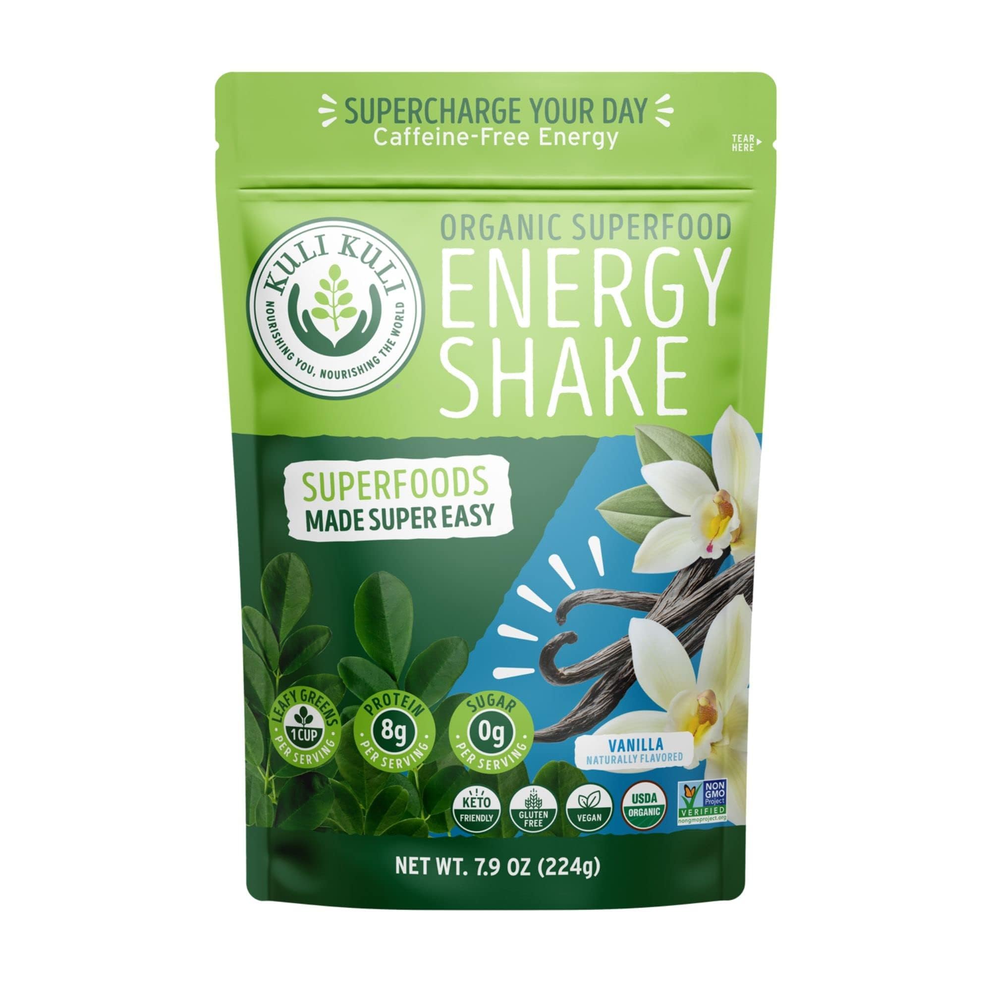 Kuli Kuli Moringa Greens Smoothie – emballage pratique pour transporter facilement