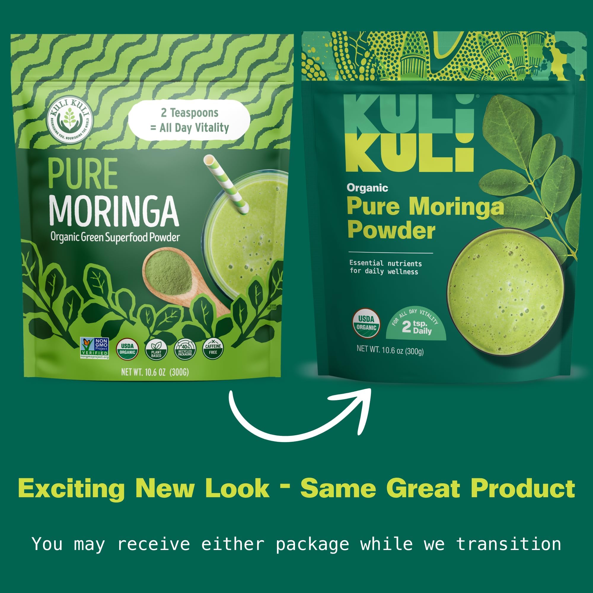Kuli Kuli Moringa Poudre Emballage Bio: emballage bio pratique et recyclable