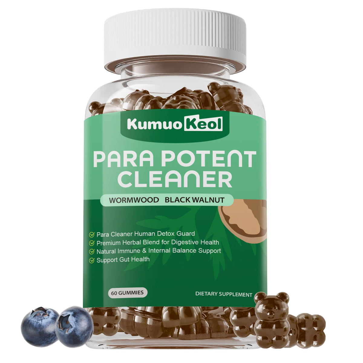 KumuoKeol gommes detox-noix-noire, soutien digestif quotidien et équilibre intestinal